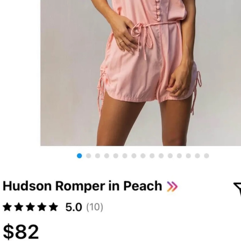 YIREH ROMPER (Hawaii Designer, NEW WITH TAGS NEVER WORN)- Coral/Peach Color - Picture 9 of 9